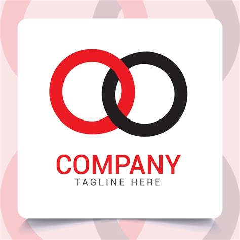 Premium Vector Minimal Ring Logo Design With Red And Black Colors