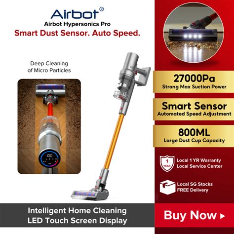 Airbot Hypersonics PRO 27,000Pa Smart Handheld Cordless Vacuum ...