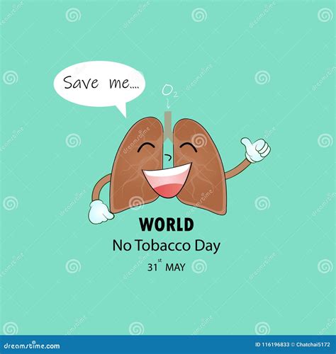 Stop Smoking, Save Your Lungs. Vector Hand Drawn Realistic Illustration