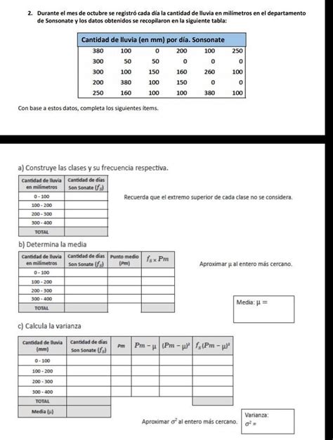 Se Recopilaron En La Siguiente Tabla Por Favor Ay Denme Es Para