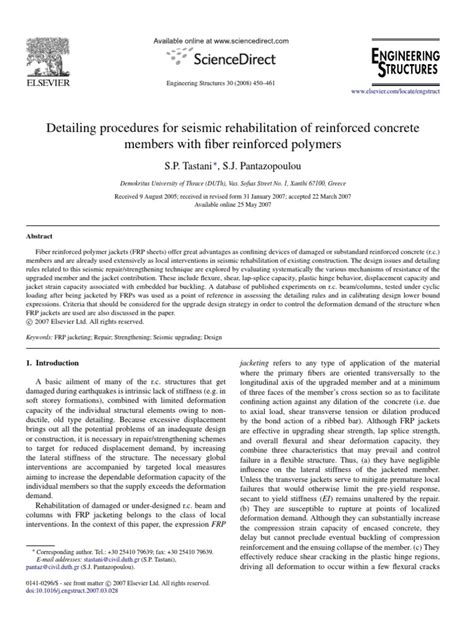 Pdf Seismic Retrofit Of Concrete With Frp Dokumen Tips