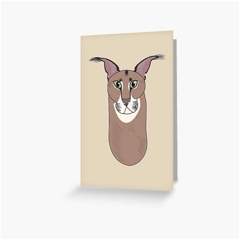 Cartoon Floppa Greeting Card For Sale By Rzera Redbubble