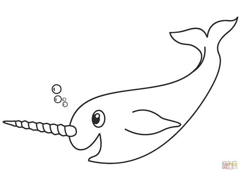 Free Printable Narwhal Coloring Pages Printable Templates