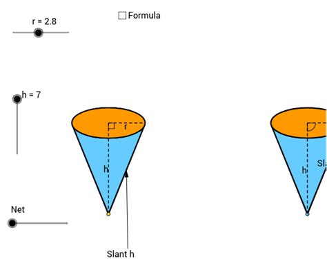 Net Of A Cone Geogebra