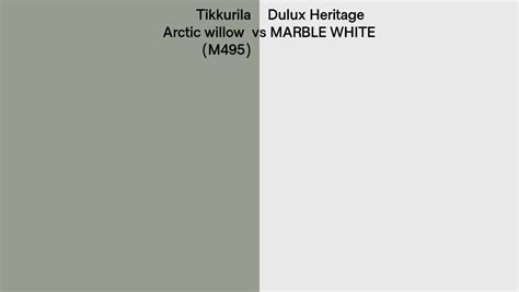 Tikkurila Arctic Willow M Vs Dulux Heritage Marble White Side By