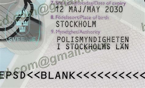 Sweden Passport Template Psd New V2 - Blank PSD