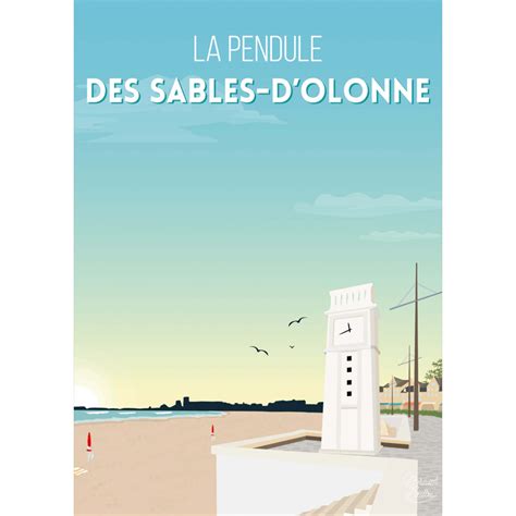 Affiche Sables olonne, assorti BLUE ART l.40 x H.30 cm | Leroy Merlin