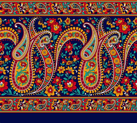 pin   border digital borders design paisley art
