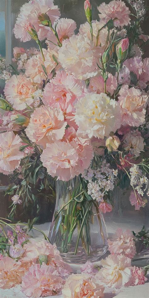 Beautiful Carnations Wallpaper Paper Background Texture Flower