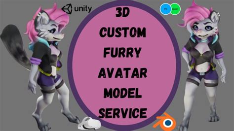 Model A 3d Custom Vrchat Avatar Furry Avatar Anime Avatar Nsfw For
