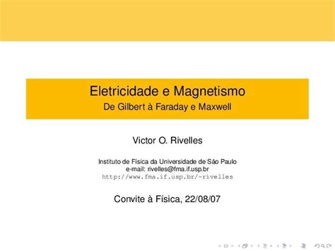 PDF Eletricidade e Magnetismo De Gilbert à Faraday e Maxwellitec if