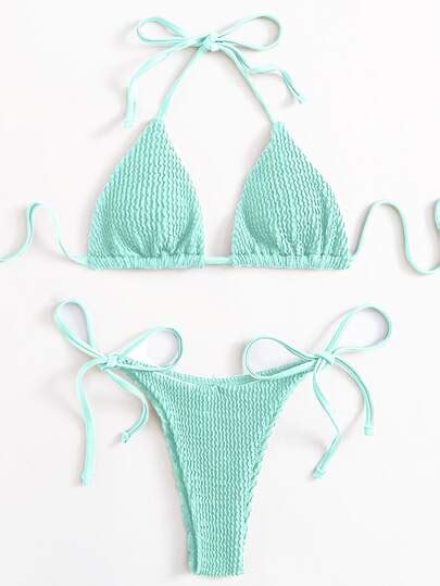 Textured Bikini Moda Textured Bikini Shein M Xico