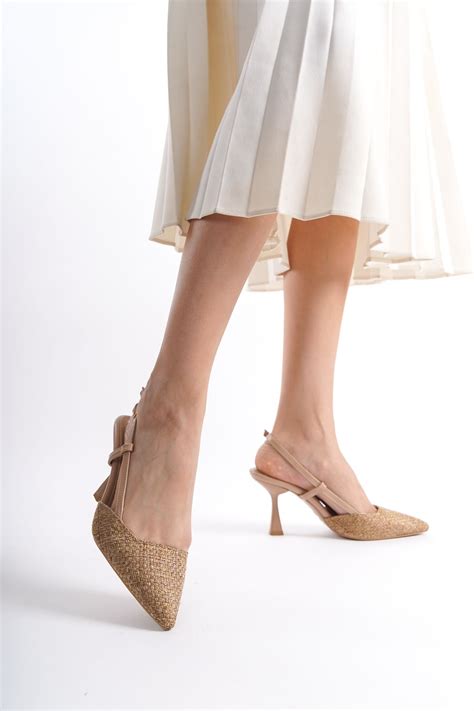 GökDesem GÖKDESEM KADIN NUDE HASIR TOPUKLU AYAKKABI Fiyatı Yorumları Trendyol