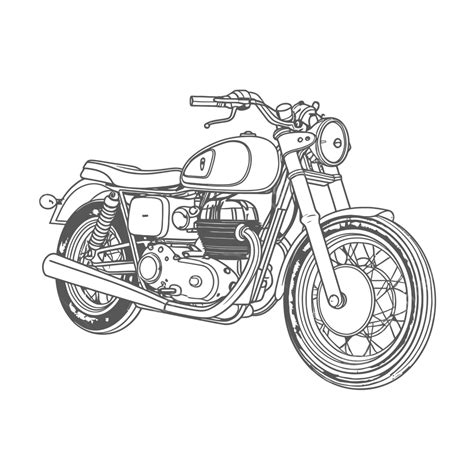 バイクぬりえイラストフリー素材透過、png画像、ベクトル、psdと無料ダウンロード Pngtree