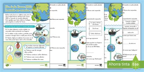 Comprensión lectora por niveles Día de la Tierra 2023 Invierte en