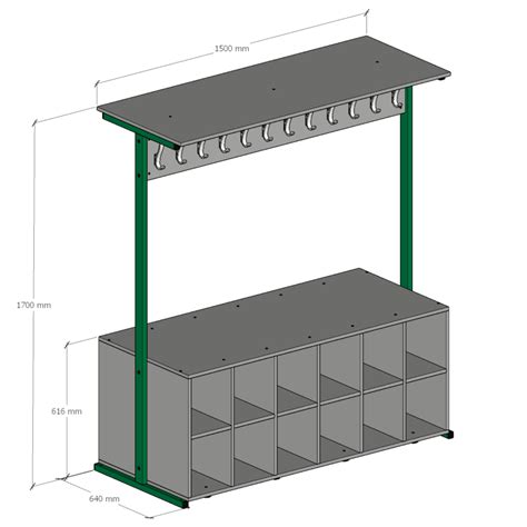 Гардеробная система (вешалка на 24 места с ячейками для обуви), купить ...