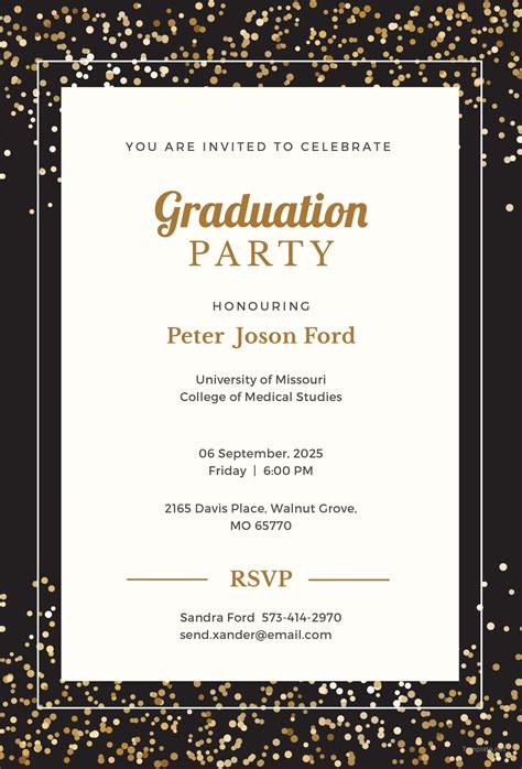 Graduation Party Invitation Templates For Microsoft Word - Free Word