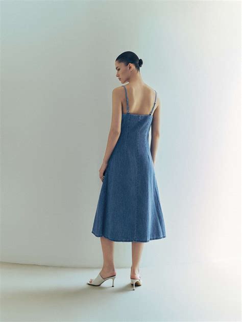 デニムワンピース 夏のデニムスリップドレス キャミ|デニムワンピース専門通販 Denim-onepiece-labo