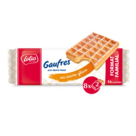 Gaufres aux œufs frais sucre glace LOTUS le paquet de 371g à Prix