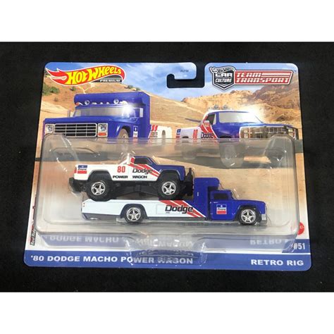 風火輪 hot wheels 汽車文化 運輸車 80 道奇 dodge macho power wagon 精裝 膠胎 蝦皮購物