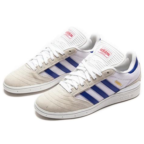 ADIDAS Busenitz Pro skate shoes Crystal White / Semi Lucid Blue / Gold ...