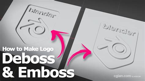 deboss  emboss  blender  logo  text