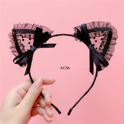Jual BANDO TELINGA KUCING NIKOMIMI COSPLAY LACE LINGERIE SEXY AC BAHAN BERKUALITAS Shopee