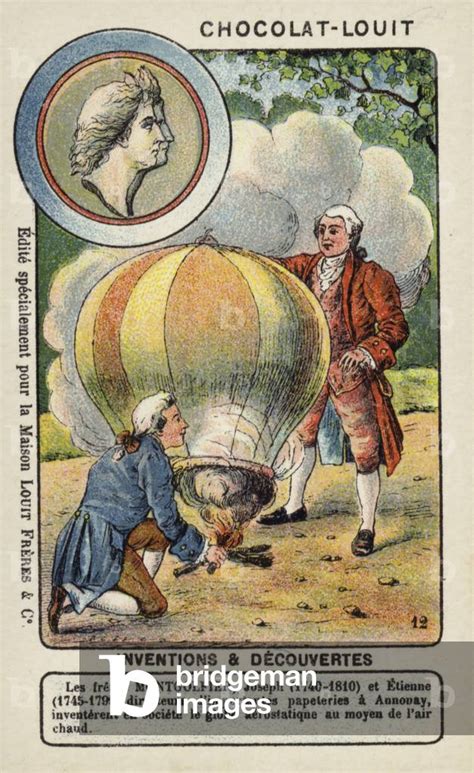 Image Of The Montgolfier Brothers French Inventors Of The Hot Air Balloon By French School