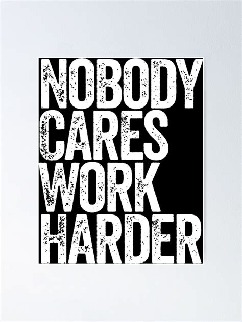 Nobody Cares Work Harder Inspirational Quote Canvas for Men | Etsy