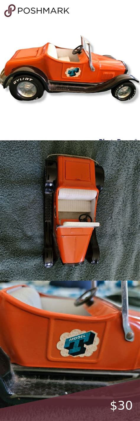 Antique Nylint Ford Model T Hot Rod Roadster Orange Black Car 10 Long 10060 Black Car Ford