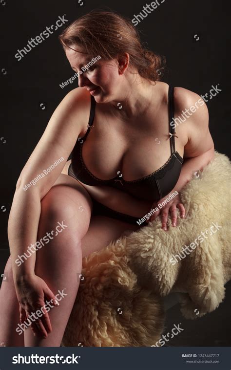 Naked Beautiful Woman Posing On Black Stock Photo 1243447717 Shutterstock