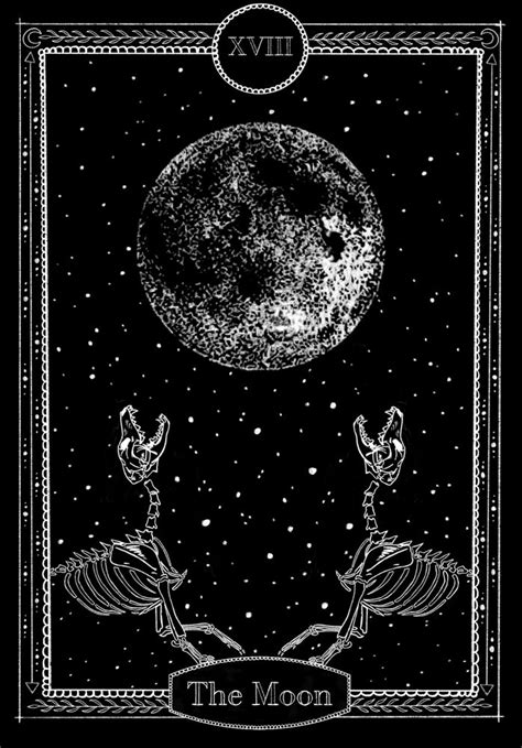 The Moon Tarot Framed Art Print By Jamiee Peterson Vector Black