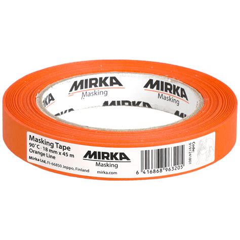 Masking Tape 90°c Orange Line 18 Mm Mirka