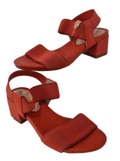 Sandália Modare Ultra Conforto Nude Preto ou Telha Elástico Canelado Sandália