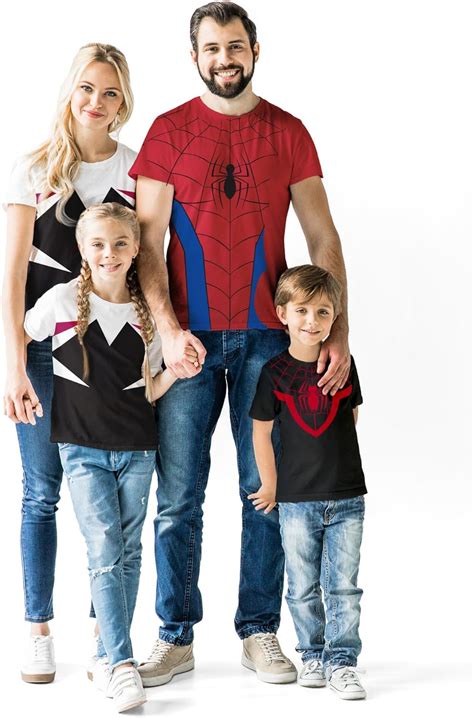 Marvel Spider Man Miles Morales Spider Gwen Ghost Spider Playera De