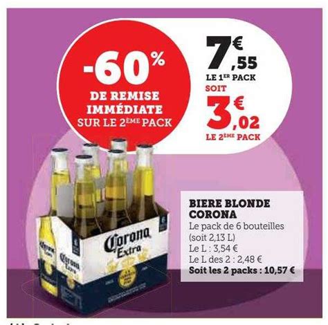 Promo Bi Re Blonde Corona Chez Hyper U Icatalogue Fr