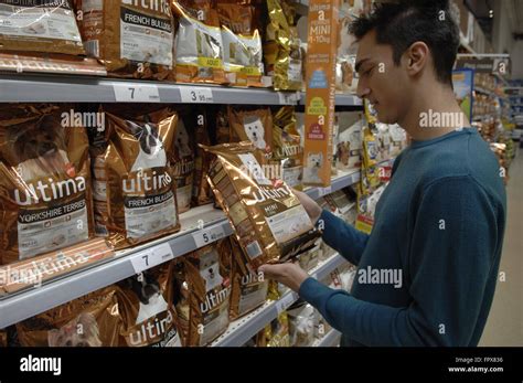 Shopper In A Carrefour Supermarket Malaga Spain Stock Photo Alamy