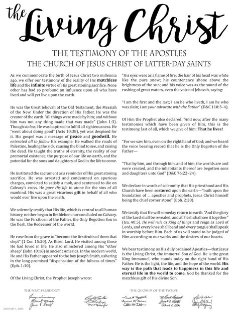 living christ printable