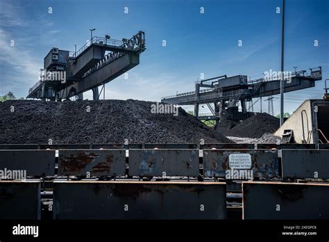 Coal Storage In A Coal Fired Power Plant Stock Photo Alamy
