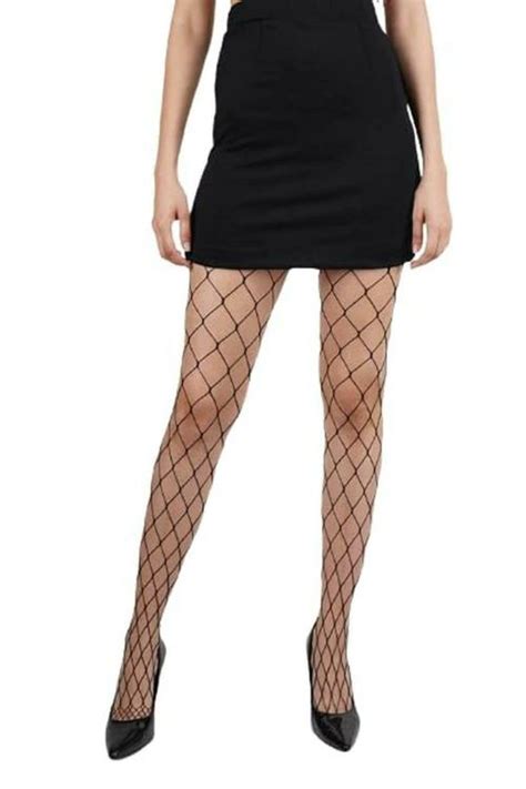 Buy F Y V Women S Black Nylon And Spandex Fishnet Lingerie Stockings Free Size L Stockings For