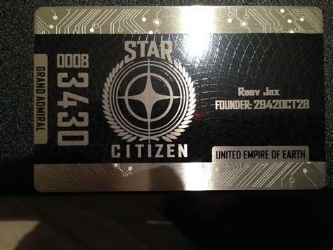 Got my new Citizen Card today! : starcitizen