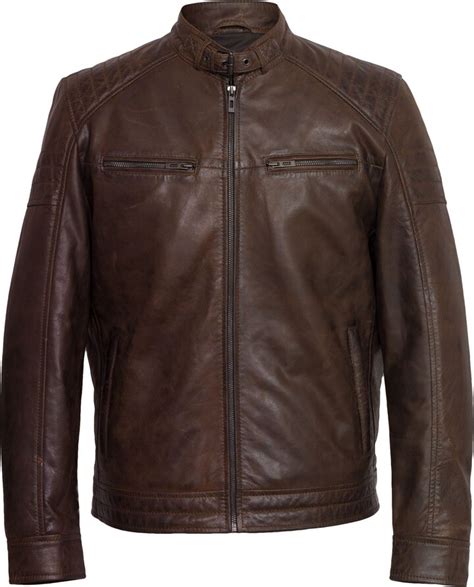 Hidepark Budd Mens Brown Leather Jacket Shopstyle