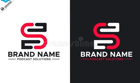 Letter S S Typography Vector Logo Template Stock Illustration