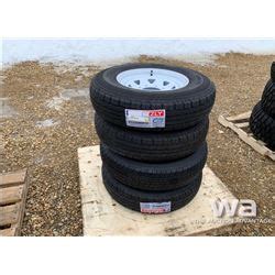 (4) 235/80R16 TRAILER TIRES & RIMS