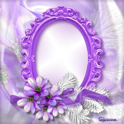 Mironna S Picture Frames July Purple Oval Frame Mironna