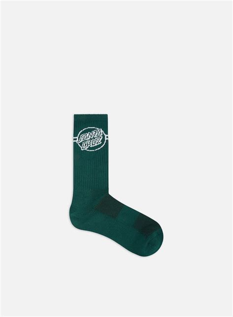 Santa Cruz Opus Dot Stripe Socks Evergreen SPECTRUM