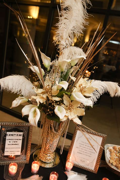 Glamorous Art-Deco-Inspired Centerpieces | Art deco wedding