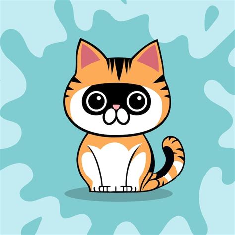 Diseño abstracto de gato y dibujo vectorial colorido para imprimir