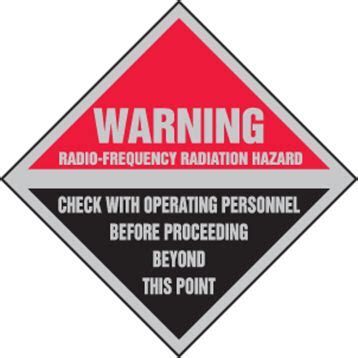 Radio Frequency Radiation Check Personnel Warning Safety Sign MRFQ504