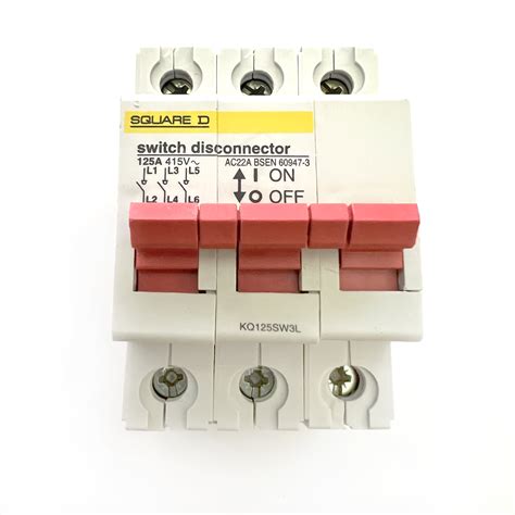 Isolators Square D Kq125sw3l Ac22a 125a 125 Amp 3 Pole Phase Isolator